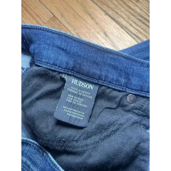 Hudson Nico Mid Rise Skinny Crop Jeans Women's Size 32 Ankle Zip Denim - Picture 10 of 11